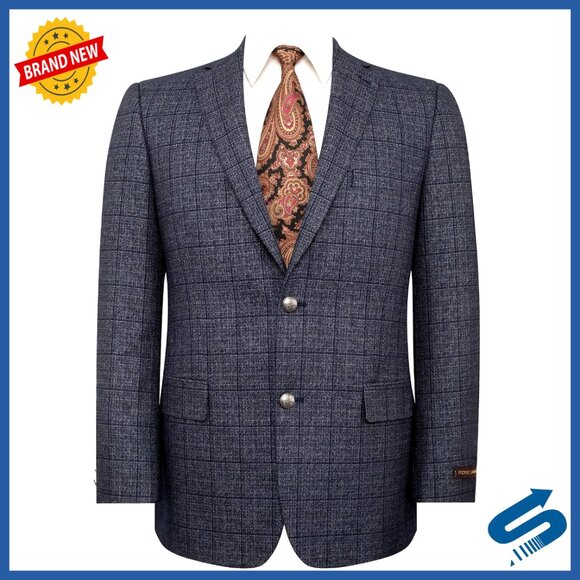 Men's Classic Fit Blazer 2 Button Lightweight Stretch Sport Coat Business Casual